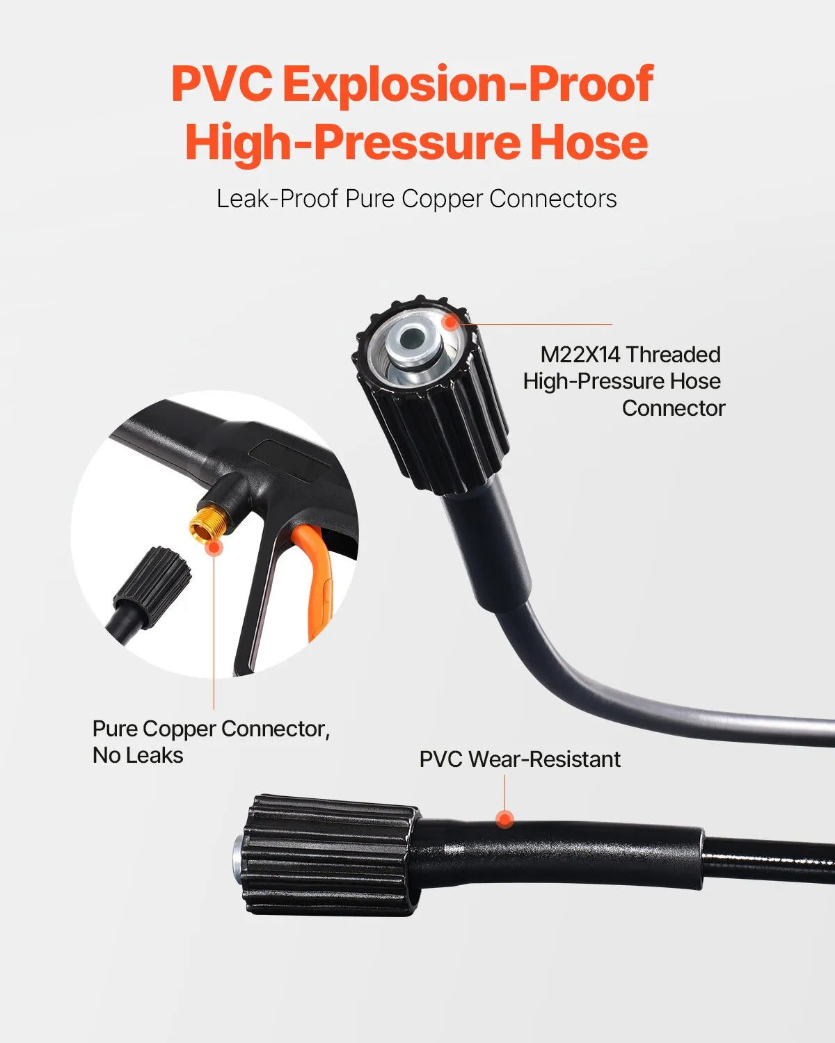 VEVOR Electric Pressure Washer Max 4200 PSI 2.8 GPM with Nozzles & Foam Cannon