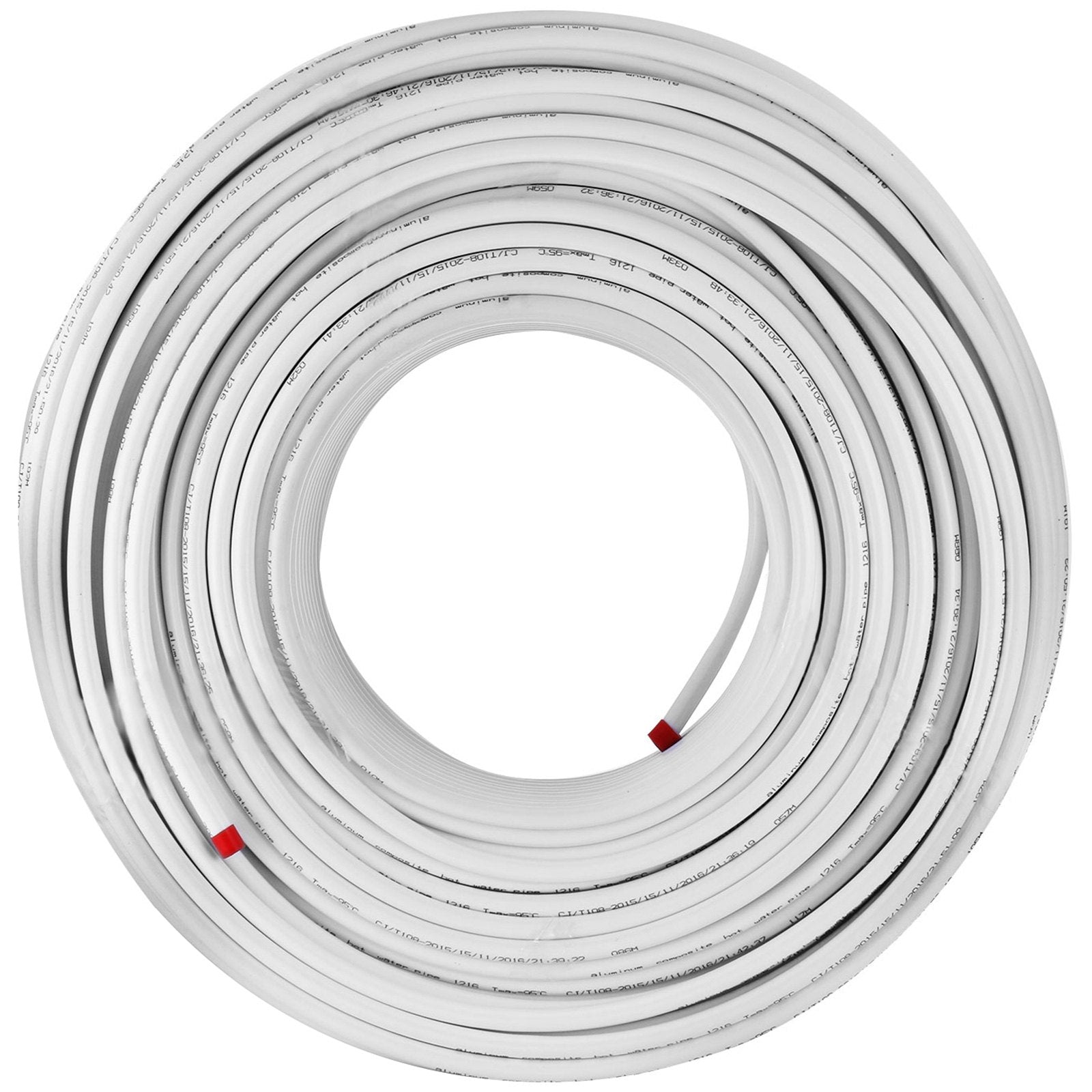 VEVOR PEX AL PEX Tubing 1/2 inch Roll of 656 Ft 200 M Radiant Heat Tubing Nontoxic for Heating and Plumbing Hot and Cold Water Piping Radiant Floor PEX Al Tubing White 