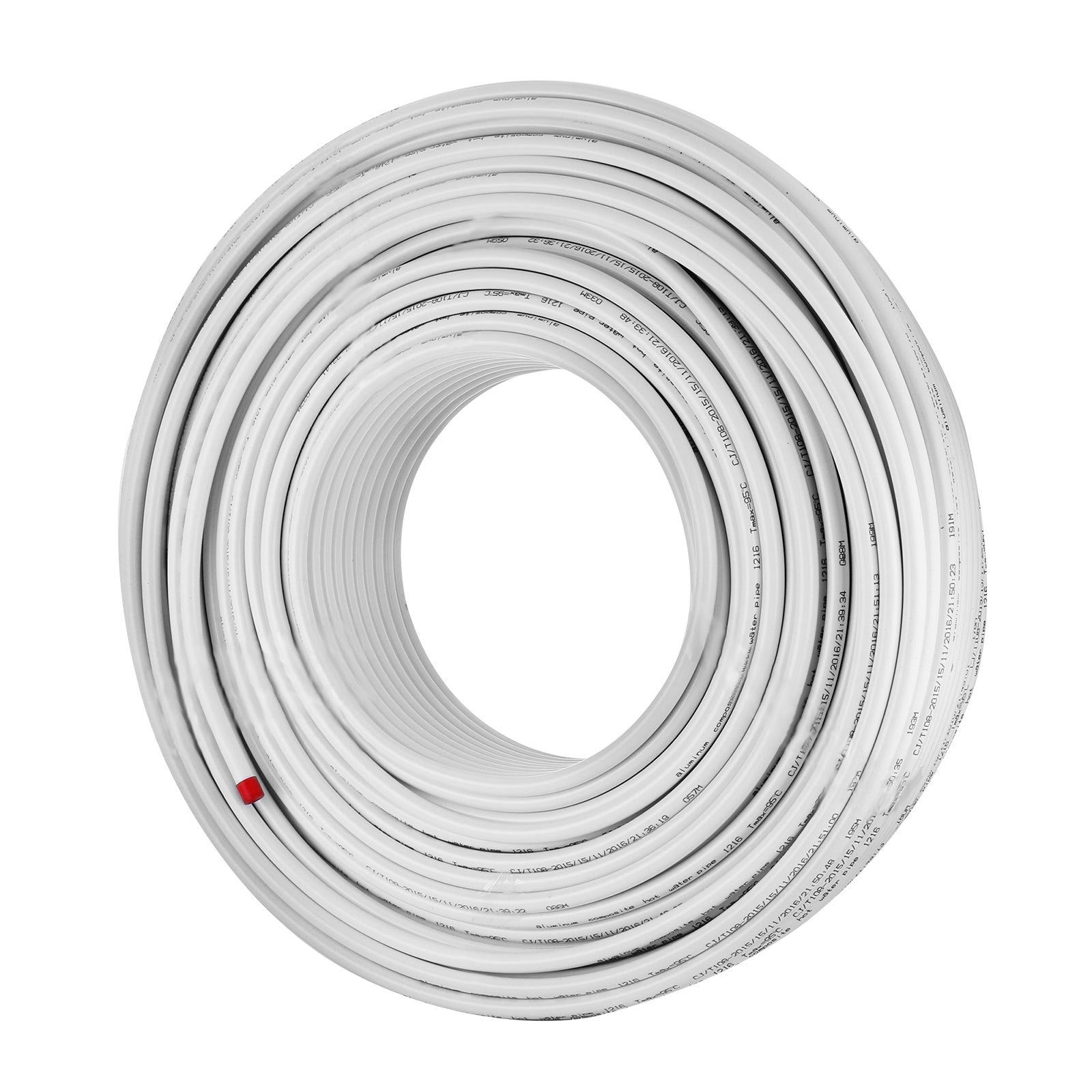 VEVOR PEX AL PEX Tubing 1/2 inch Roll of 656 Ft 200 M Radiant Heat Tubing Nontoxic for Heating and Plumbing Hot and Cold Water Piping Radiant Floor PEX Al Tubing White 