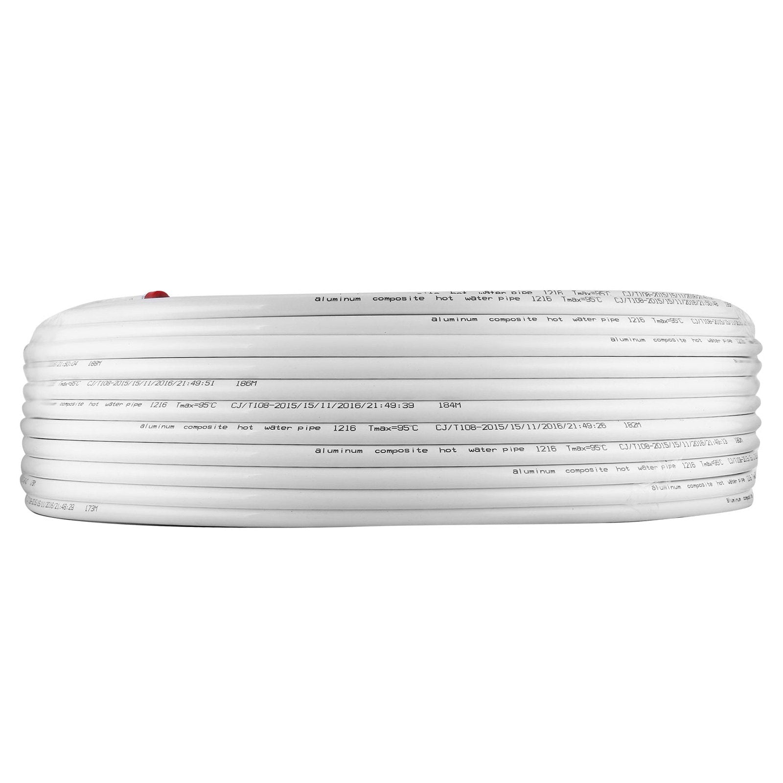 VEVOR PEX AL PEX Tubing 1/2 inch Roll of 656 Ft 200 M Radiant Heat Tubing Nontoxic for Heating and Plumbing Hot and Cold Water Piping Radiant Floor PEX Al Tubing White 