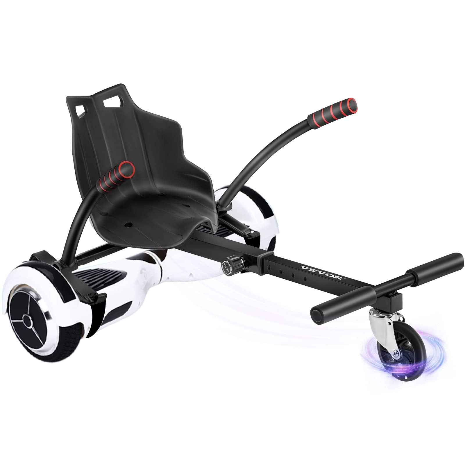 VEVOR Hover Kart Cool Mini Hover Board Cart Two Wheel Self Balancing Scooter 6.5" 8" 10"  Adjustable Anti-Overturn Wheel Fits for Kids or Adults 