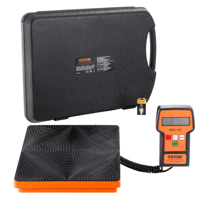 VEVOR Refrigerant Scale 220 LBS HAVC Charging Recovery Freon Scale, with Wired Remote Control, 5g High Precision Electronic Digital Recovery Weight Scale with Case and Dry Battery 