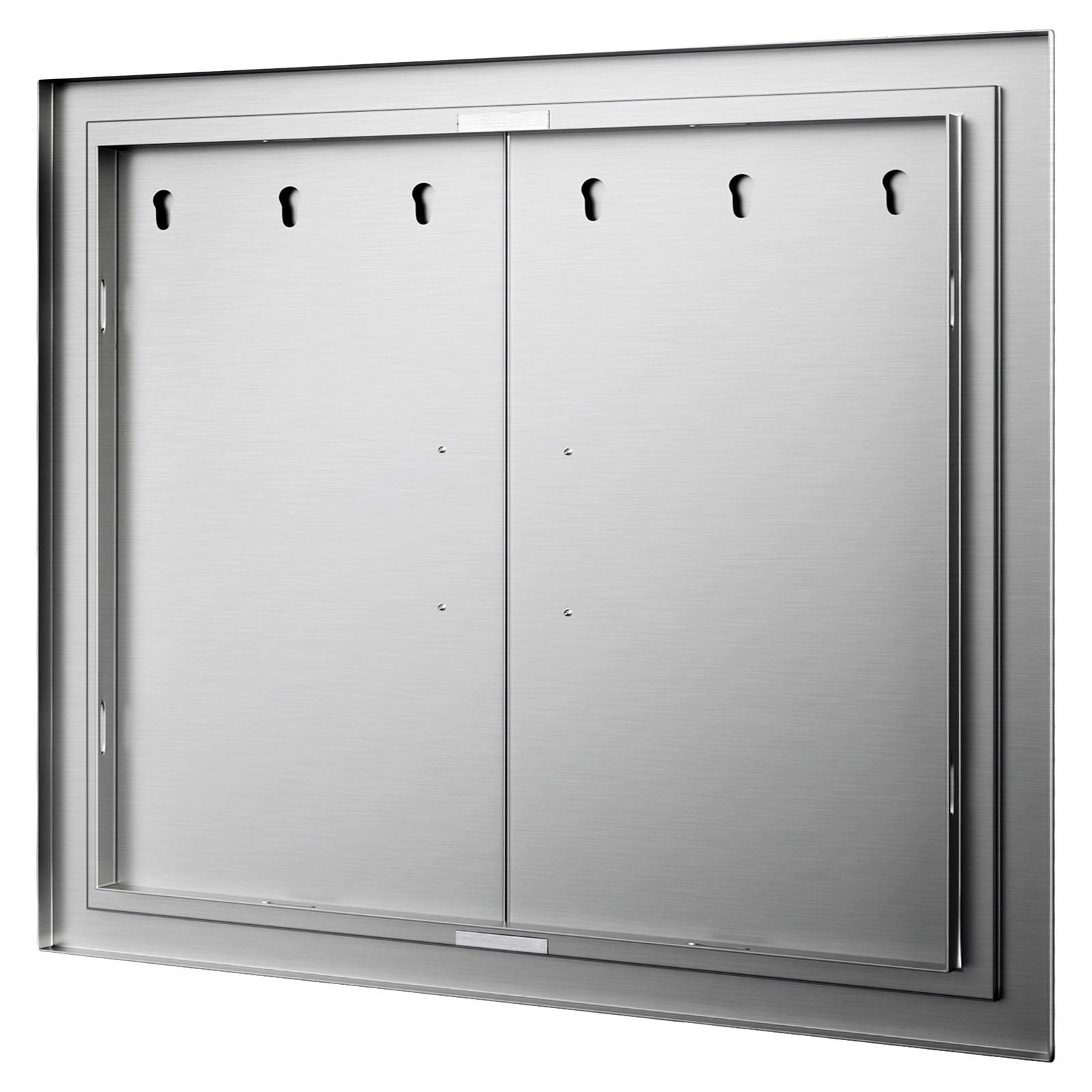 VEVOR Outdoor Kitchen Access 26\"x 24\" Wall Construction Stainless Steel Flush Mount for BBQ Island, 26inch x 24inch, Double Door 