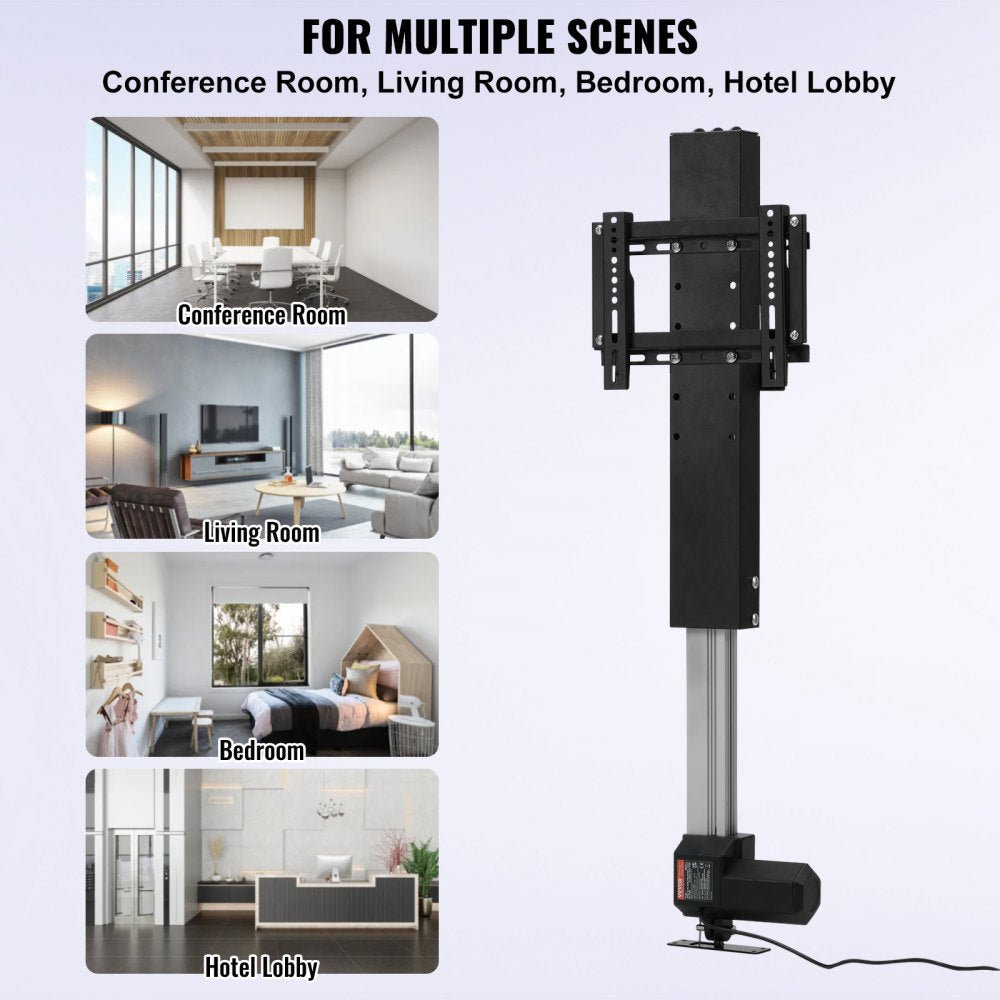 VEVOR Motorized TV Lift Stroke Length 20 Inches Motorized TV Mount Fit for 28-32 Inch TV Lift with Remote Control Height Adjustable 30.4-50 Inch,Load Capacity 132 Lbs 