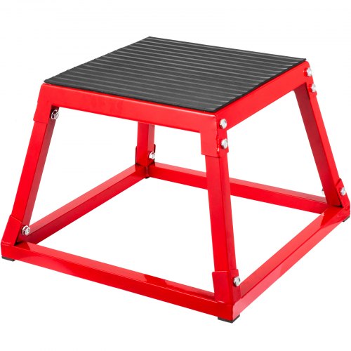 VEVOR Plyometric Box Set?12 Inch Plyometric Platform and Jumping Agility Box Set,Red Plyometric Platform ,for Jump Exercise Fit Training & Crossfit & Conditioning