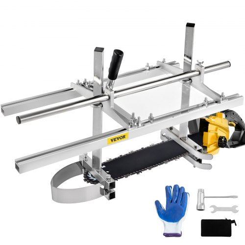 VEVOR Portable Chainsaw Mill Planking Milling Aluminum Steel with Installation Tools for Builders and Woodworkers (14" to 36")