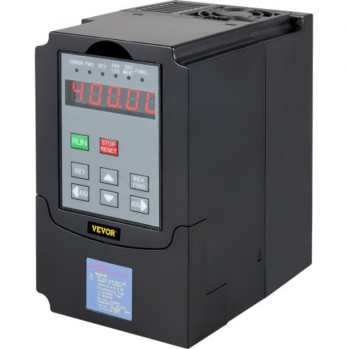 VEVOR VFD 4KW, Variable Frequency Drive 18.5A, CNC VFD Motor Drive Inverter Converter 220V, for Spindle Motor Speed Control (1or 3 Phase Input, 3 Phase Output)