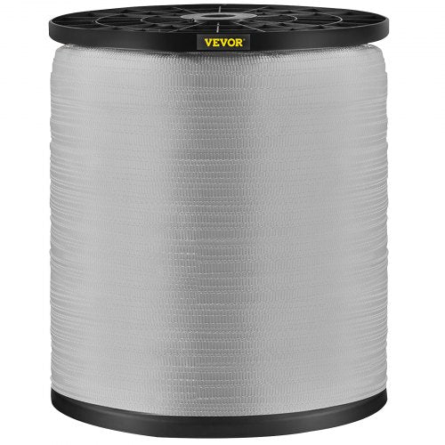 VEVOR Polyester Pull Tape, 1250 lbs Tensile Capacity, Professional Flat Rope 528' x 1/2" Extended Reel, Polyester Webbing Suitable for Packaging in Crafting, Gardening and Commercial Electrical