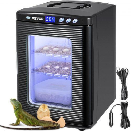 VEVOR Reptile Incubator 25L Digital Egg Incubator 2-60°C for Small Reptiles