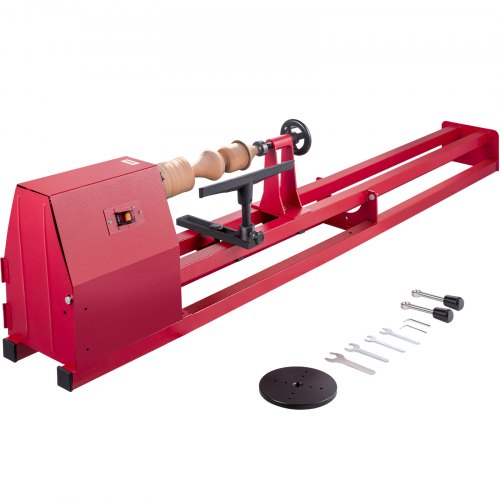 VEVOR Wood Lathe, 14 x 40" Power Lathes, 1 HP Wood Lathe Machine, 1 Phase Benchtop Lathe, Excelsior Wood Lathe, 1100,1600,2300,3400 Rpm Power Wood Lathes with 3 Chisels 3 Wrenches and Accessories