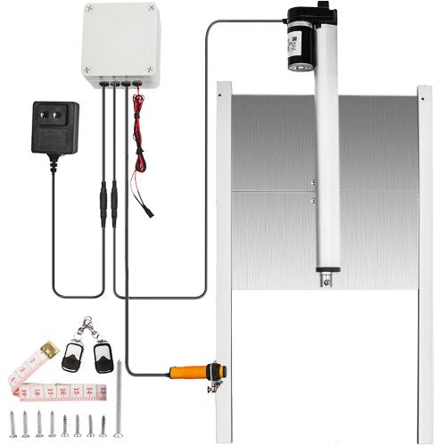 Vevor Automatic Chicken Coop Door Opener Kit Light Sensor 12.6"x11.8" Hen House