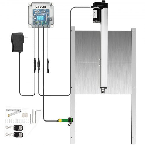 VEVOR Kits Infrared Sensor Automatic Chicken Coop Door Opener, 1 Count (Pack of 1), Sliver