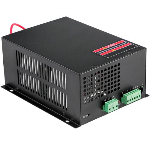 VEVOR Laser Power Supply 100W Co2 Laser Engraver Power Supply Black Laser Tube Power Supply 110V for Laser Cutter Engraving Machine(100W)