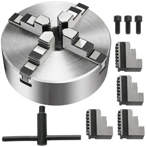 VEVOR K12-160 Lathe Chuck 6.3",Metal Lathe Chuck Self-Centering 4 Jaw,Lathe Chuck with Two Sets of Jaws, for Grinding Machines Milling Machines