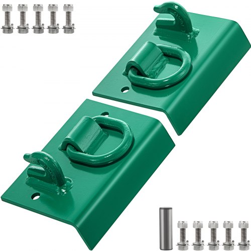 VEVOR Tractor Bolt on Hooks, 1/4\" Bolt on Grab Hooks, 4700LBS G70 Forged Bolt on Hooks for Tractor Bucket with 1/2\" Shackles, Work Well for Tractor Bucket, RV, UTV, Truck Hardware Included