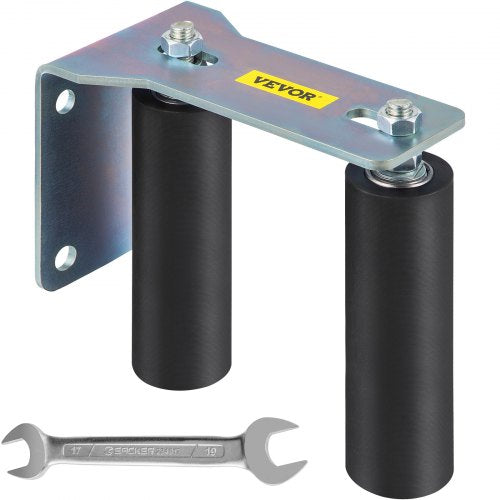 Slide Gate Guide Rollers 6" L Bracket Black Hard Nylon For Sliding Rolling Gate