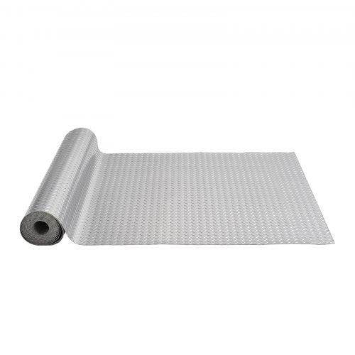 VEVOR Garage Floor Mat 4.9x19ft Vinyl Garage Flooring Roll Anti-Slide Diamond Texture Silver Garage Mats for Under Car 93 sqft Covering Space DIY PVC Garage Floor Mat for Gyms Boats Car Trailer