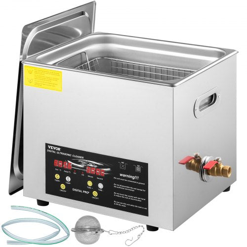 VEVOR 10L Upgraded Ultrasonic Cleaner (200W Heater,400W Ultrasonic) Professional Digital Lab Ultrasonic Cleaner with Heater Timer for Parts Instruments Cleaning