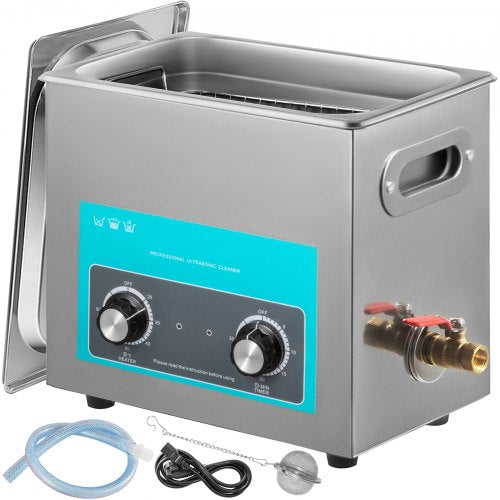 Ultrasonic Jewelry Cleaner with Heater Timer for Cleaning Eyeglass Rings Dentures Music Instruments