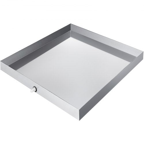 VEVOR Well-Designed Washer Pan 32 x 30 x 2.5 Inch Washing Machine Drip Pan Stainless Steel Sink Dishwasher Drip Tray Compact Universal Drip Tray with Drain Hole