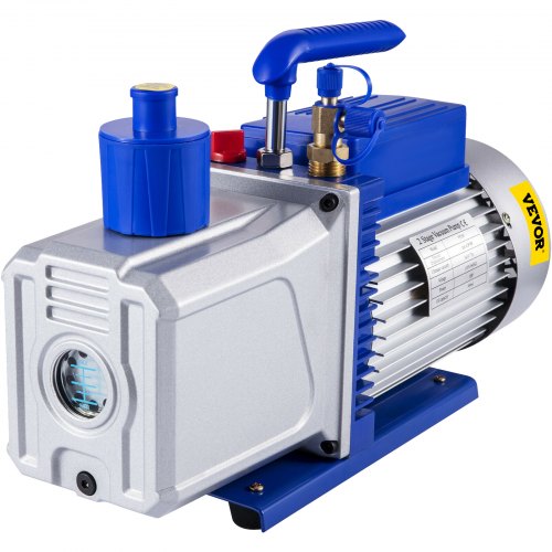 VEVOR Vacuum Pump 12CFM 1HP Vane Vacuum Pump Two Stage 3 x 10-1 Pa Ultimate HVAC Rotary Auto AC Refrigerant Vacuum Pump, for Automobile Reparation Vacuum Evacuation