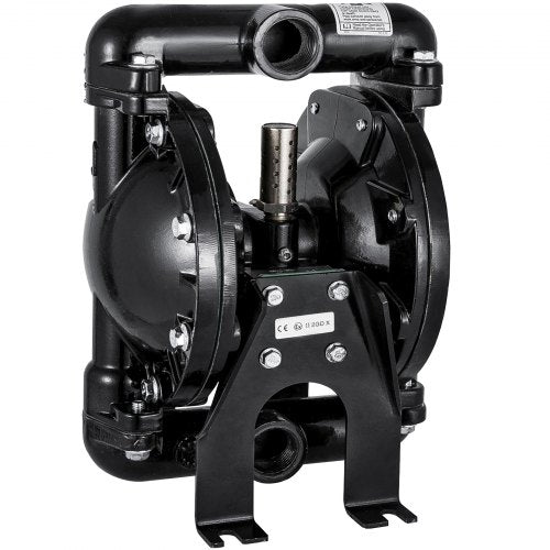 VEVOR Air-Operated Double Diaphragm Pump 1 inch Inlet Outlet Aluminum 35 GPM Max 120PSI for Chemical Industrial Use(QBY4-25L-1inch-35)