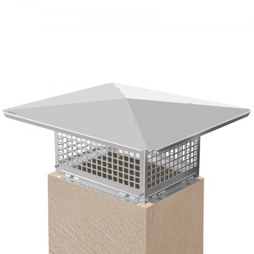 VEVOR Chimney Cap, 17" x 21" Flue Caps, 304 Stainless Steel Fireplace Chimney Cover, Adjustable Metal Spark Arrestor with Bolts Screws, Mesh Chimney Flue Cover for Outside Existing Clay Flue Tile