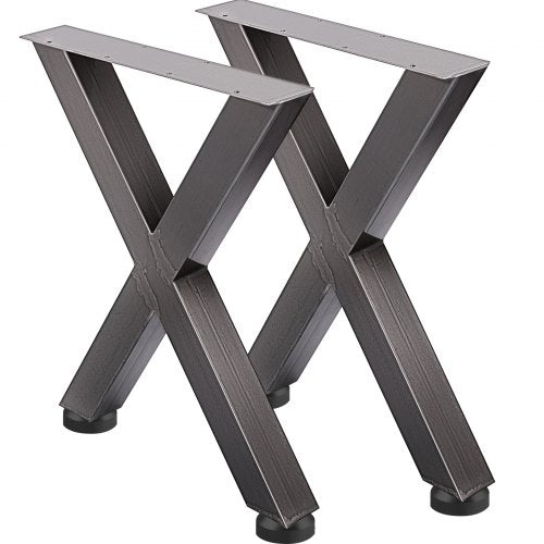 Table Legs 28.4" Inch X Shape Dining Table Desk 2pc Heavy Duty Stainless Metal