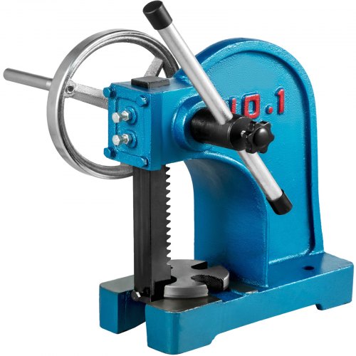 VEVOR Heavy Duty Arbor Press 1 Ton, Manual Arbor Press with Handwheel, Manual Desktop Metal Arbor Press 4-5/8 Inch Max. Working Height, for Riveting Punching Holes