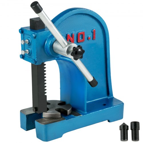 VEVOR Manual Arbor Press 1 Ton, Heavy Duty Arbor Press with 4-5/8 Inch Maximum Height, Manual Desktop Arbor Press Cast Iron Material, for Riveting Punching Holes