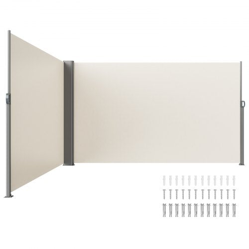 Retractable Side Awning Patio Screen Retractable Fence 63x236inch Privacy Screen