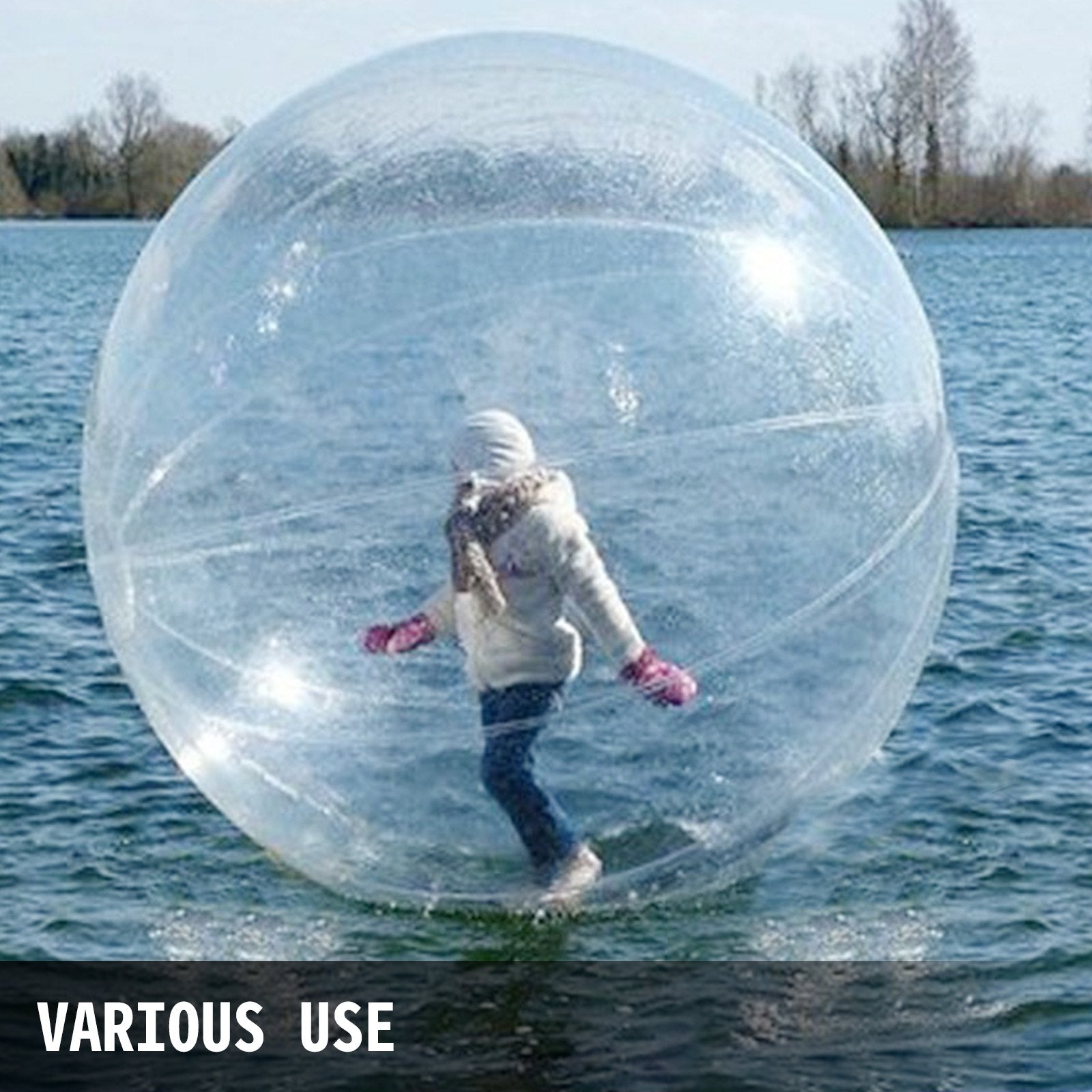 2M Walk on Water Walking Ball Roll Inflatable Zorb Ball w/ German Zipper PVC 