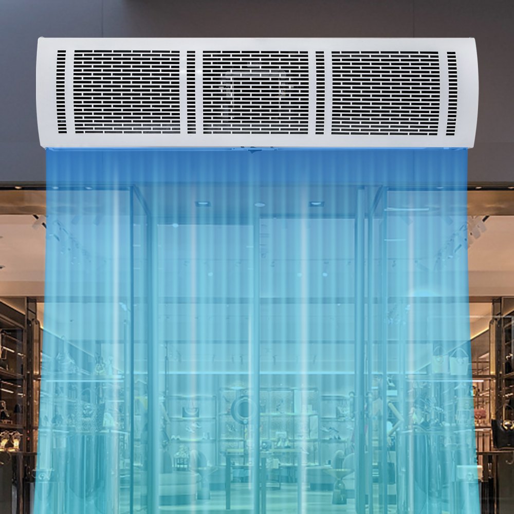 VEVOR Air Curtain 40-Inch Commercial Air Curtain 2 Speeds Door Air Curtain 1667 CFM/1490 CFM with 2 Limited Switches Low Noise Indoor Air Curtain 