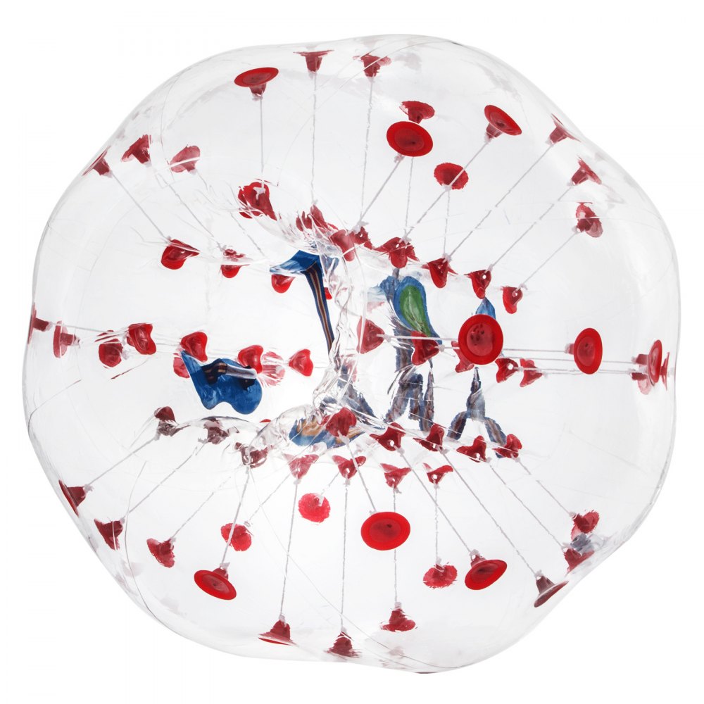 VEVOR 2PCS Inflatable Bumper Ball 5 FT / 1.5M Diameter, Bubble Soccer Ball, Blow It Up in 5 Min, Inflatable Zorb Ball for Adults or Children (5 FT, Red & Blue Dot) 