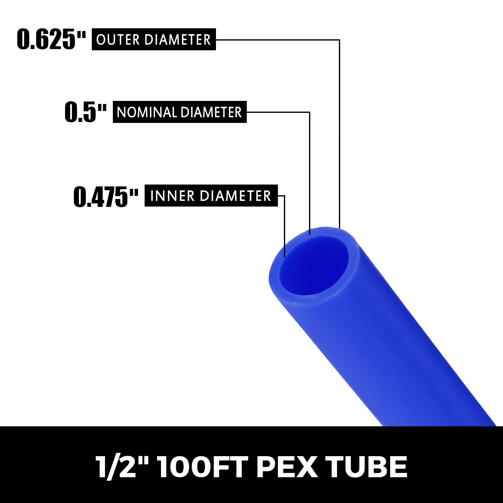 Pex Tubing O2 Oxygen Barrier Radiant Floor Heat Pex 2 Rolls Of 0.5 Inch 100ft 