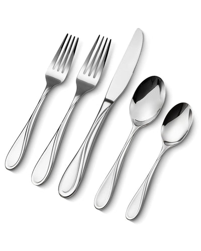VEVOR 65-Piece Silverware Set Stainless Steel Cutlery Flatware Utensils for 12 