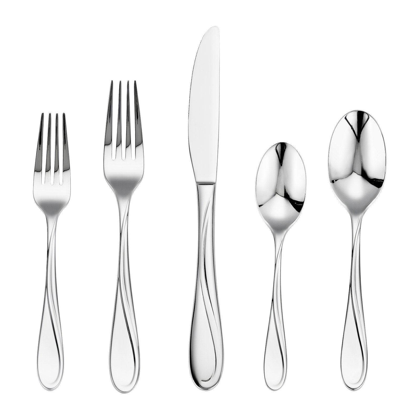 VEVOR 65-Piece Silverware Set Stainless Steel Cutlery Flatware Utensils for 12 