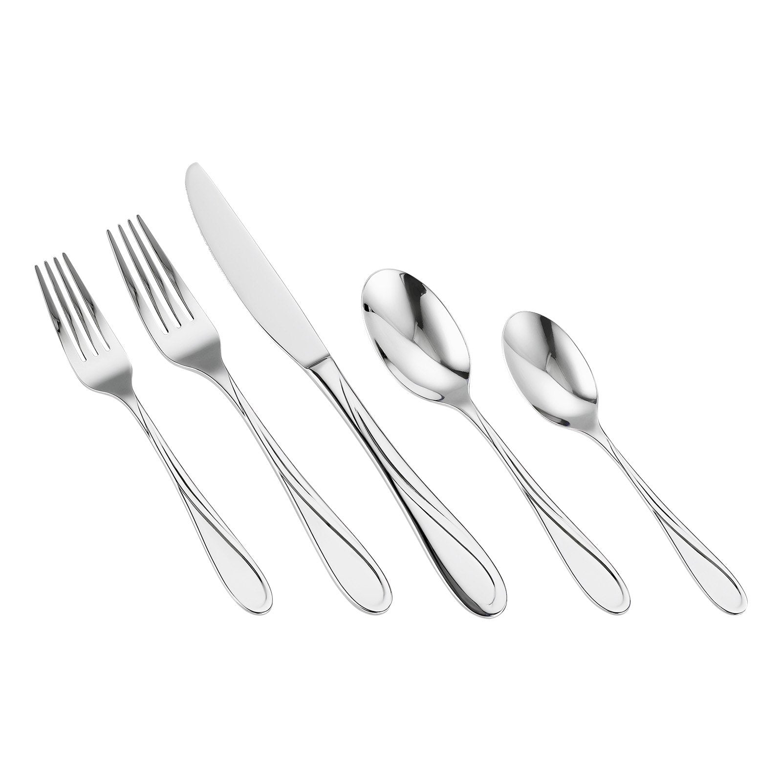 VEVOR 65-Piece Silverware Set Stainless Steel Cutlery Flatware Utensils for 12 