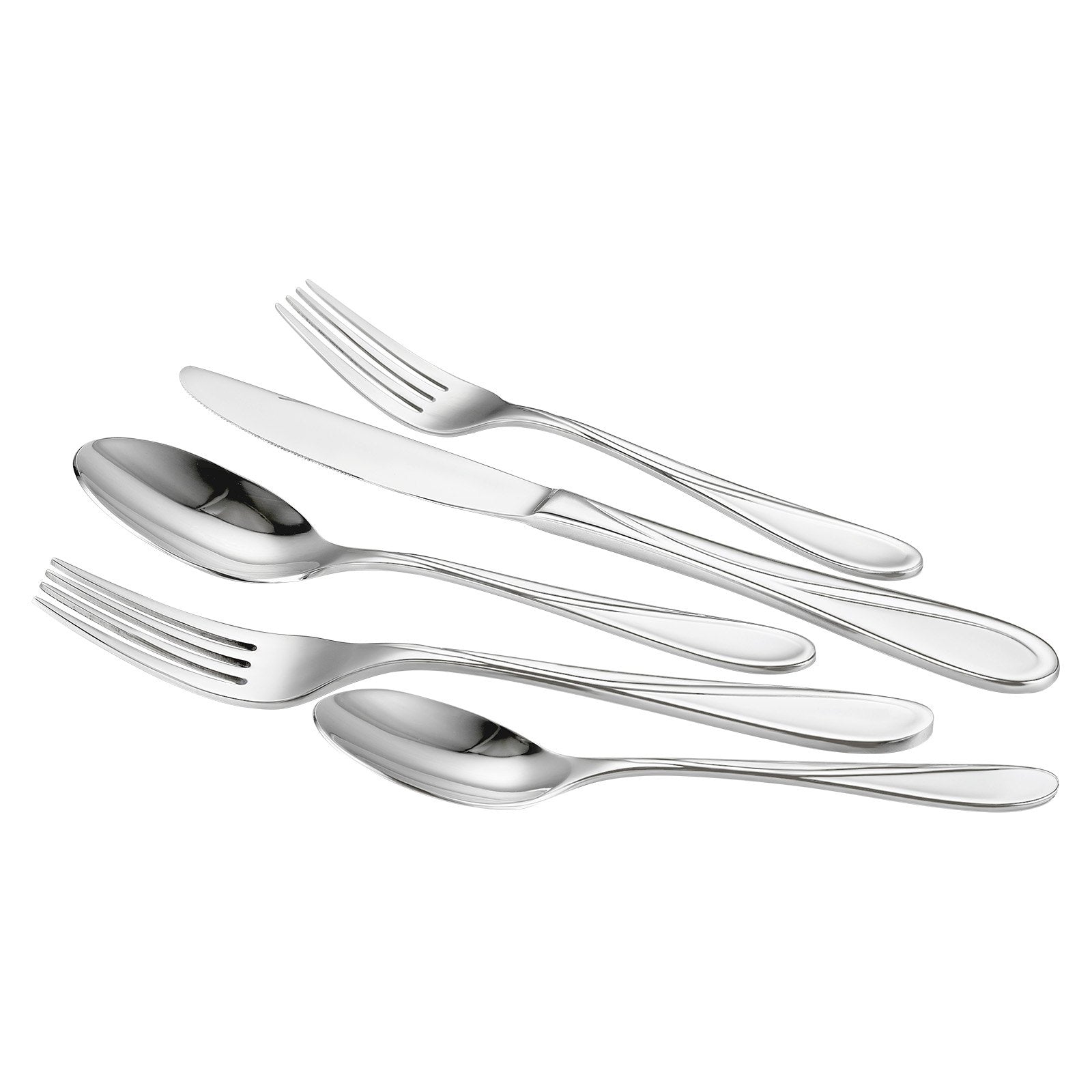 VEVOR 65-Piece Silverware Set Stainless Steel Cutlery Flatware Utensils for 12 