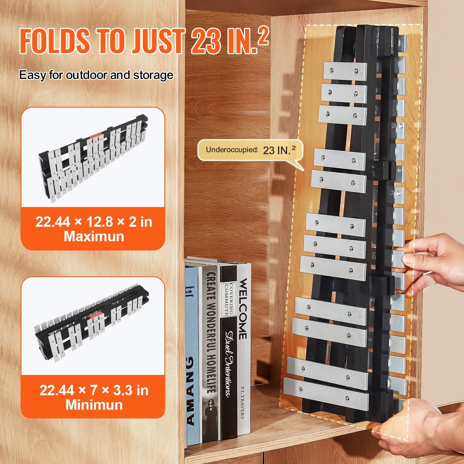VEVOR 30 Note Glockenspiel Xylophone Bell Kit, Percussion Instrument with Mallets, Drum Sticks and Carrying Bag, Professional Glockenspiel Xylophone Percussion Instrument Set for Students & Adults 