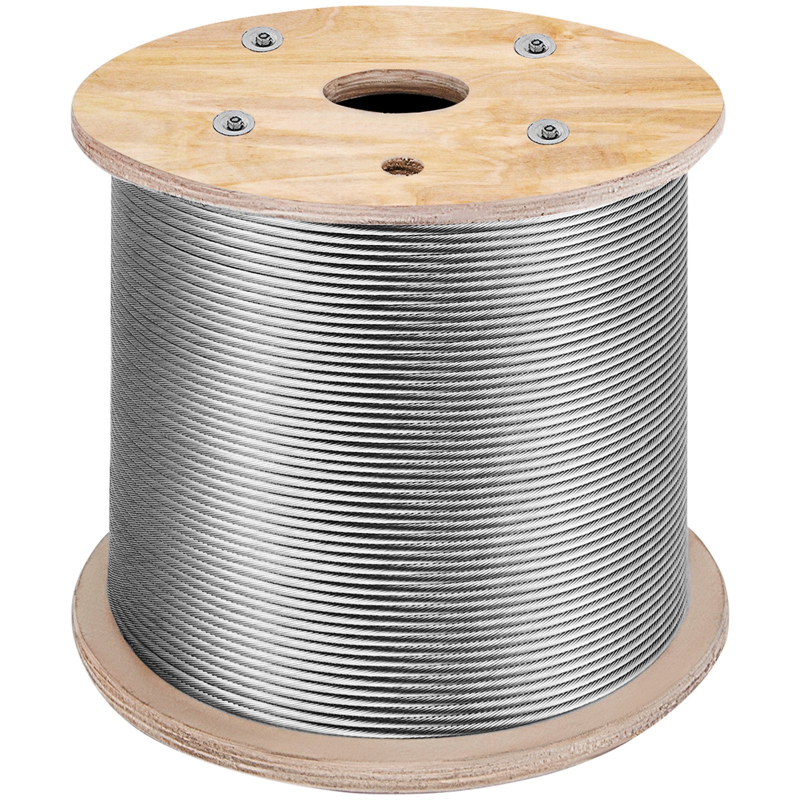 VEVOR Cable Railing 1000ft Stainless Steel Wire Rope 1/8" Stainless Stranded Wire 1x19 Wire Rope T316 (T316 1/8" 1000ft) 
