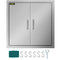 VEVOR 31 Inch BBQ Access Door 304 Stainless Steel BBQ Island 31W x 31H Inchs Double Door with Paper Towel Holder for Outdoor Kitchen