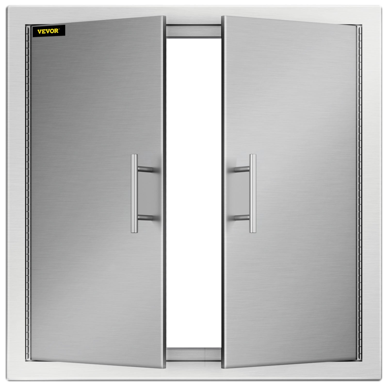 VEVOR 31 Inch BBQ Access Door 304 Stainless Steel BBQ Island 31W x 31H Inchs Double Door with Paper Towel Holder for Outdoor Kitchen 