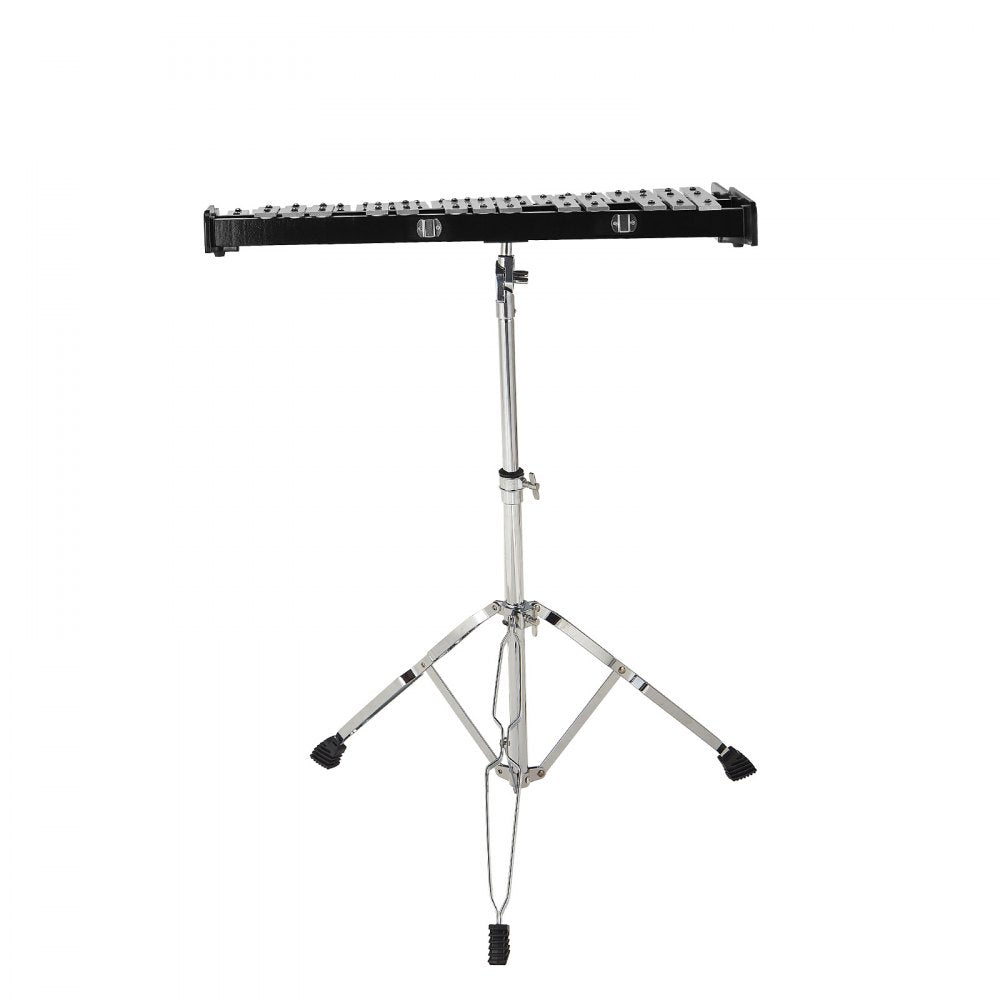 VEVOR 32 Note Glockenspiel Xylophone Bell Kit, Professional Percussion Instrument Set with Mallets, Drum Sticks, Music Stand, Adjustable Stand and Carrying Bag for Students & Adults 