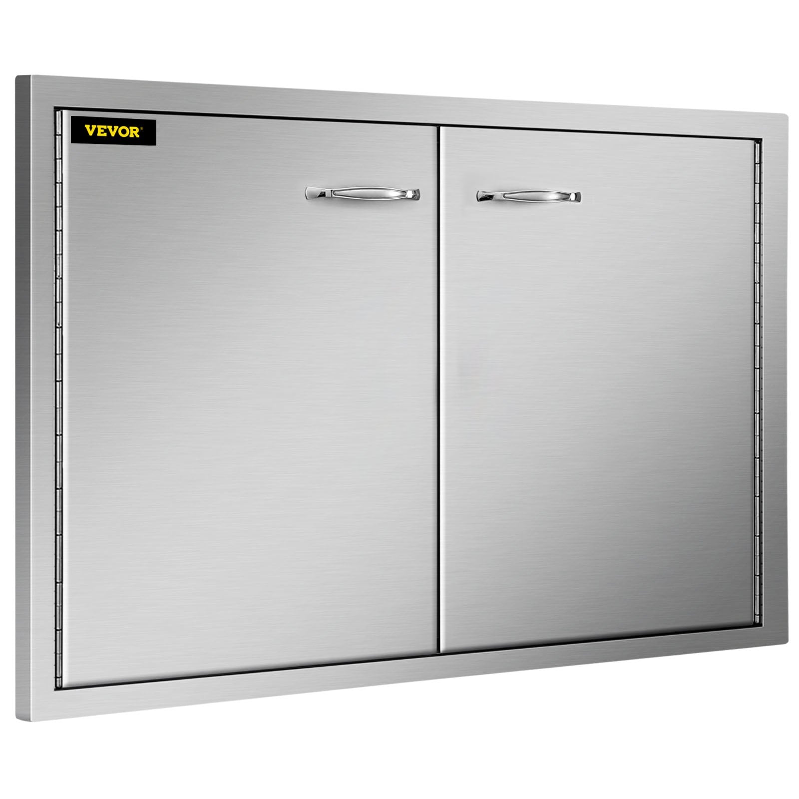 VEVOR BBQ Access Door 33W x 22H Inch, Double BBQ Door Stainless Steel, Outdoor Kitchen Doors for BBQ Island, Grilling Station, Outside Cabinet 