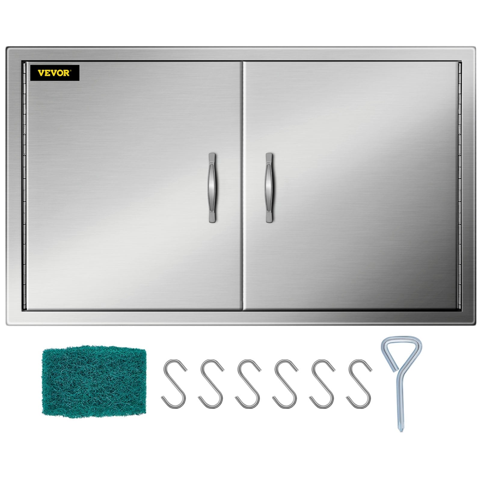 Bbq 36"x21"/90x53cm Access Double Walled Door Stainless Doors Vertical Outdoor 