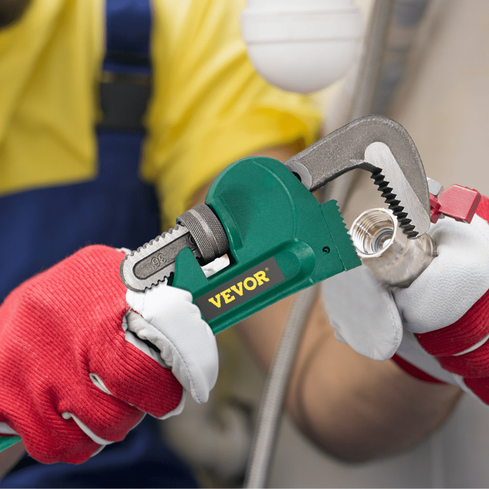VEVOR 36-Inch Aluminum Straight Pipe Wrench Ideal for 2” to 3-1/2” Pipe Adjustable Plumbing Pipe Wrench Heavy Duty 5” Jaw capacity Plumbers Pliers Tool 