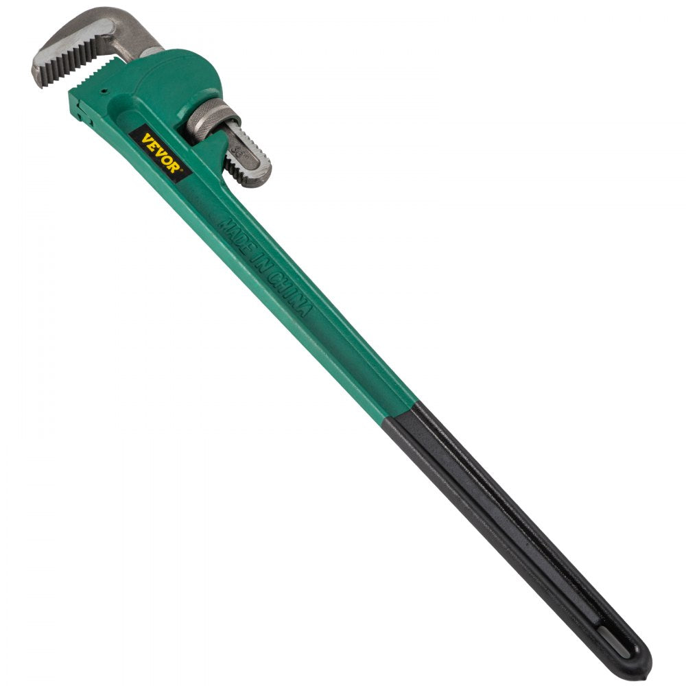 VEVOR 36-Inch Aluminum Straight Pipe Wrench Ideal for 2” to 3-1/2” Pipe Adjustable Plumbing Pipe Wrench Heavy Duty 5” Jaw capacity Plumbers Pliers Tool 