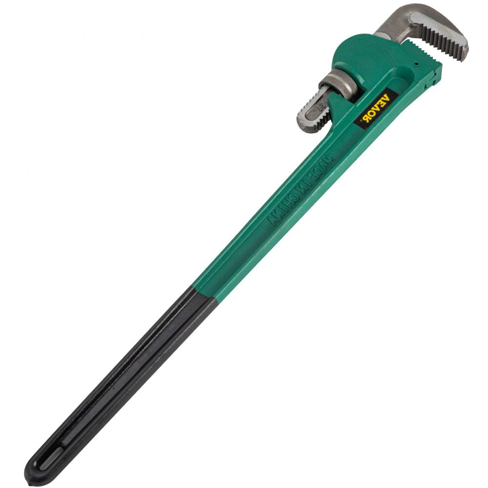 VEVOR 36-Inch Aluminum Straight Pipe Wrench Ideal for 2” to 3-1/2” Pipe Adjustable Plumbing Pipe Wrench Heavy Duty 5” Jaw capacity Plumbers Pliers Tool 