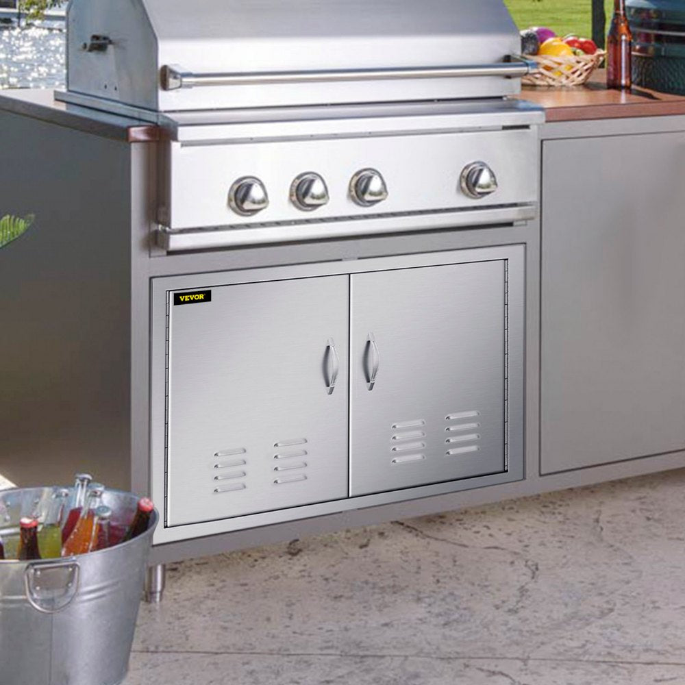 36”x21” Vented Double Access Door Double Island Outdoor Kitchen Ventilation 